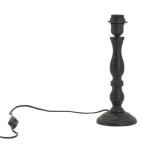 Pied de lampe en bois sculpt bois noir