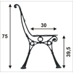 Pied de lampe - pied de lampadaire noname grand pied pour banc sans support lat�ral 5 planches