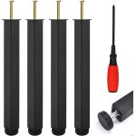 Pied de lit, pied de lit liaison mtal rglables en mtal pieds, 22  25 cm - 4pcs - noir - pour lattes ...