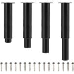 Pieds de lit r�glables 4 pi�ces noir pieds de meuble r�glables de 12 cm hauteur r�glable 0 - 60mm utilis� ...