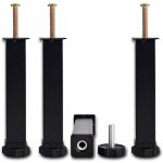 Pied de litpieds pour sommier  lattes universel hauteur 35cm( + 2cm) reglableen 3x3cm avec boulon m860mm ...