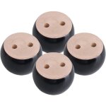 Pieds de meuble ronds noirs en bois massif pour armoire canap� pouf meuble tv causeuse commode