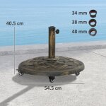 Pied de parasol en b�ton pied de parasol avec roulette porte - parapluie rond poids du parasol support ...