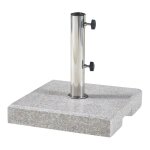 Pied de parasol carr� bomba en granit 38 x 38 x 7 cm gris