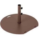 Pied de parasol costway 23 kg sans remplissage pour mat � 41mm / 50mm avec 2 boutons de serrage - roues ...