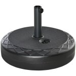 Pied de parasol - outsunny - rond à remplir avec 30 kg deau / 40 kg de sable - pour mât de Ø 38 et 48 ... Pied de parasol - outsunny - rond à remplir avec 30 kg deau / 40 kg de sable - pour mât de Ø 38 et 48 ...