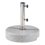 Pied de parasol rond bomba en granit 38 x 9 cm gris