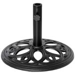 Pied de parasol rond - outsunny - 115 kg - pour poteaux de � 38 et 48 mm - pour jardin patio terrasse ...