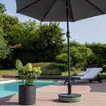 Pied de parasol rond � remplir � 495 cm vert laurier