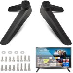 Pieds de pidestal de base tv universels pied de tele avec vis support de base tv de remplacementnoir ...
