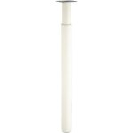 Pied de plan de travail cylindrique r�glable m�tal �poxy blanc - 70 � 110 cm - meuble de cuisine