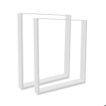 Pieds de table - lot de 2 - 60 * 72cm - con�u pour le mobilier - pieds de table style industriel - blanc ...