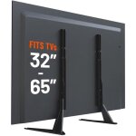 Pieds tv de rechange pour �crans jusqu� 65 ? support tv pliable avec mat�riel patins antid�rapants et ...