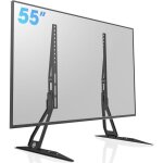 Pied tv universel pour t�l�viseurs de 32 - 55 pouces support tv pi�destal inclinable12� avec protection ...