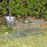 Pi�ge cage de capture pliante pour petits animaux type lapin rat - 2 portes poign�e 66 x 24 x 305 cm ...