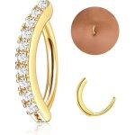 Piercing nombril acier 14g (or hypoallerg�nique cz ? or 10mm or �l�gant 10mm moyenne) multicolore banane ...