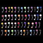 Piercing nombril - keeper - lot de 50 - acier inoxydable - multicolore
