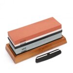 Pierre � aiguiser double face en carbure de silicium 400 / 1000 + grain fin double face 3000 / 8000 adapt�e ...