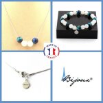 Pierres et minraux. parure bijoux bracelet collier perles oeil de tigre bleu clair + taille personnalisable. ...