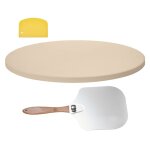 Pierre � pizza ronde en cordi�rite de 381 cm - duoku - avec pelle en aluminium - r�sistante � la chaleur ...