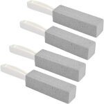 Pierre ponce manche 4pi�ces blanc / gris 24x37x37cm toilettes salle bain cuisine piscine �cologique yyv ...