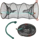 Pige crabe cage filet pche pliable nasse ecrevisses portable pli rond avec corde en nylon pour pcher ...