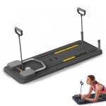 Pilates reformer avec roue abdominale � rebondissement automatique et minuterie ab roller machine pliable ...
