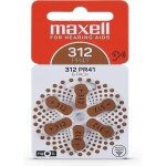 Piles 312 auditives 1. 45v 180mah bl6 maxell