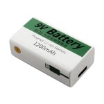 Pile 7. 4v 1200mah li - ion avec port usb - c pour appareils 9v - usb rechargeable Pile 7. 4v 1200mah li - ion avec port usb - c pour appareils 9v - usb rechargeable