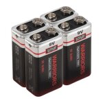 Pile 9v alcaline ? lot de 4 piles 9v longue dur�e type 6lr61 - 6f22 ? bloc pile pour d�tecteurs de fum�e ...