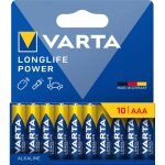 Piles aaa - varta - longlife power - alcalines - lot de 10 - made in germany