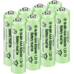 Piles rechargeables ni - mh aaa 600mah hr03 1. 2 v batterie rechargeable lot de 8 pour produits solaires ...