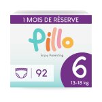 Pillo couche culotte taille 6 - lot de 92 pants 4 paquets de 23 couches culotte bb taille 6 - xl (13 ...