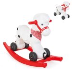 Pilsan cheval  bascule 1002 slider 2 en 1 avec musique plastique 4 roues [noir et blanc]