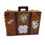 Piata  casser valise bagage voyage 40x35x10cm marron chocolat