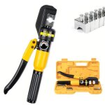 Pince � c�bler hydraulique 10 tonnes - outil de compression / serrage pour c�bles 4 - 70mm� - pour din ...