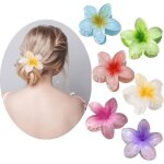 Pince � cheveux - fleur - lot de 6 - antid�rapantes - 6 couleurs - pour femmes