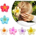 Pinces � cheveux - fleur hawa�enne - 6 pi�ces - antid�rapantes - haute qualit�
