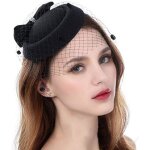Pince  cheveux voile bandeau en maille chapeau noir haut de fte de mariage chapeau de th pour femmes ...