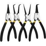 Pinces circlips 4x 7 pouces acier carbone interne / externe m�choires droites / courb�es pointe 1. 8mm ...