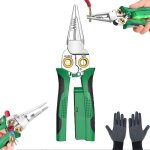 Pince  dnuder 8 en 1 avec testeur de tension outil de rparation pour lectricien pince lectrique?vert? ...