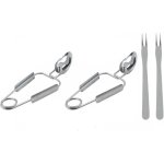 Pinces escargots fourchettes acier inox 2 sets couverts professionnels coquillages crustacs maison restaurant ...