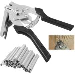 Pince grillage avec 600 pincesfer galvanis� plastique pour cl�tures cages danimaux fils de fer