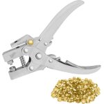 Pince a oeillet avec 100 ?illets - pince perforeuse de 16 cm pour ceinture en cuir - ?illets en m�tal ...