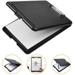 Pince porte bloc note a4 en plastique bote rangement papier caisse range document support feuille rigide ... Pince porte bloc note a4 en plastique bote rangement papier caisse range document support feuille rigide ...