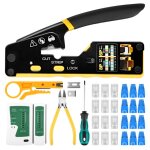 Pince  sertir rj45 ensemble doutils rseau avec testeur cble rseau 50 fiches cat6 50 bottes fiches ...