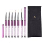 Pinceau nail art ongles professionnel 6 pcs pinceaux liner ultra fin pour ongle gel uv construction brosses ...