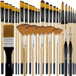 Pinceaux peinture artistes ensemble de 32 pinceaux  poils de nylon pour artistes - idal pour artistes ...