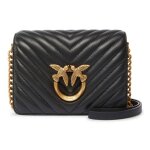 Pinko sac � �paule bandouli�re noir en cuir pour femme - love click mini sheep nappa chevron s black ...