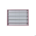 Pinkruby citrine vitrine 2 portes coulissantes rose blanc.